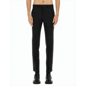 Pt Torino Tailored Black Straight Pants With Cuffed Hem - NWT